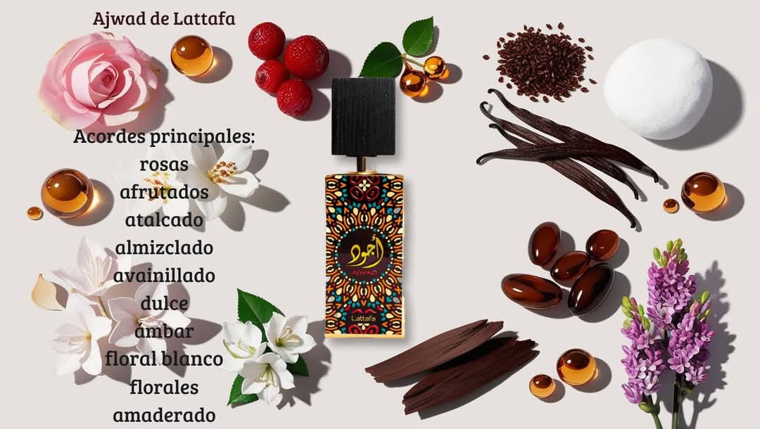 Ajwad de Lattafa EDP 2.04 oz – Perfume Unisex Dulce y Sofisticado