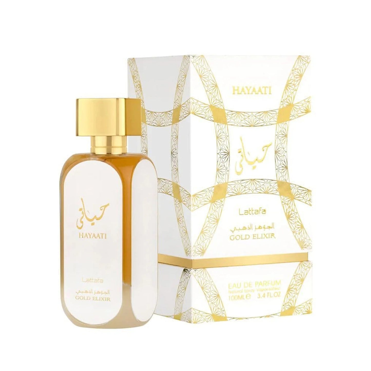 Hayaati Gold Elixir de Lattafa EDP 3.4 oz – Perfume Unisex Rico y Elegante