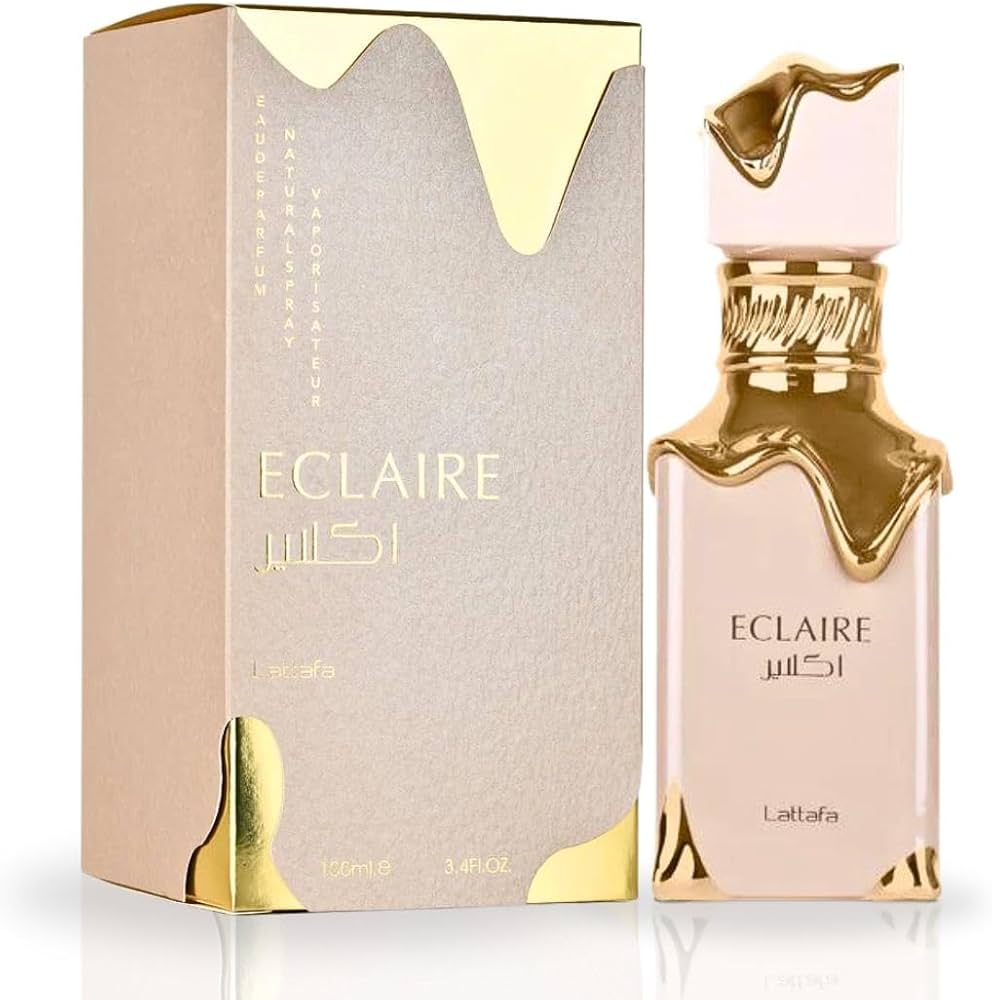 Perfume femenino Eclaire de Lattafa EDP 3.4 oz, fragancia elegante y atractiva para mujeres modernas.