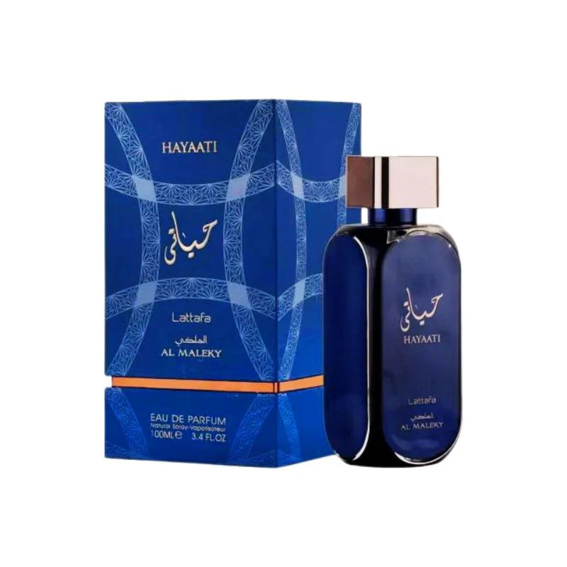 Perfume Hayaati Al Maleky de Lattafa, fragancia oriental especiada unisex 100 ml