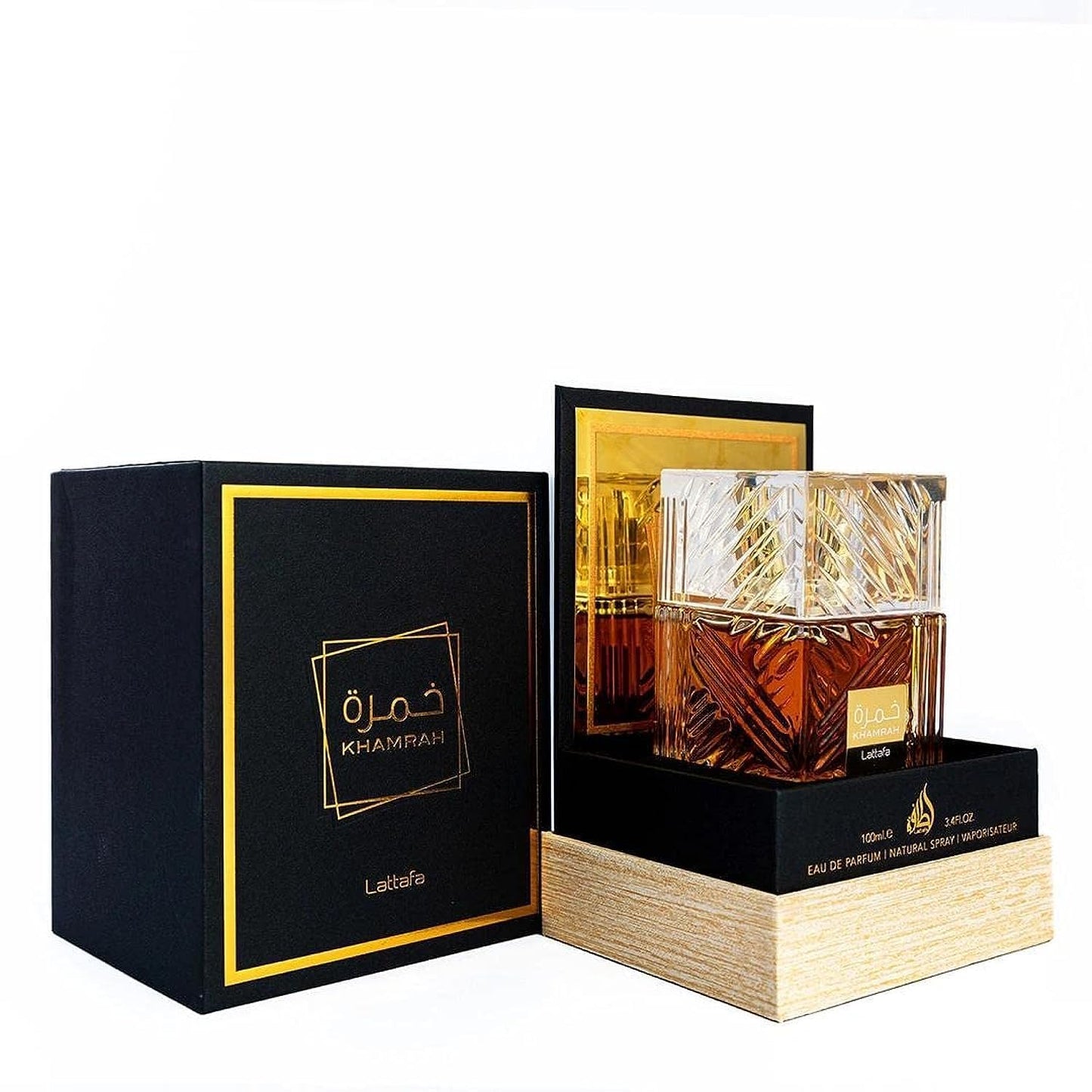 Khamrah EDP 3.4 oz, un perfume unisex exclusivo y envolvente con una fragancia sofisticada que deja una impresión inolvidable.