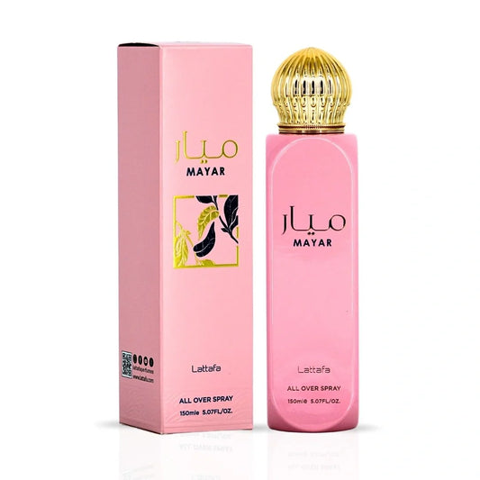 Mayar All Over Spray 150 ml (5,07 oz) de Lattafa | Afrutado para coquetear, floral para encantar