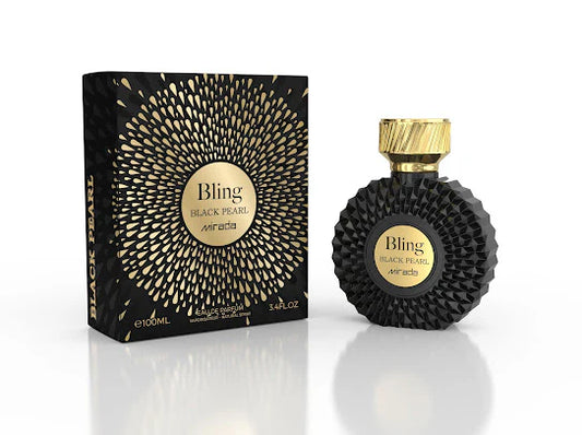 Perfume Bling Black Pearl Pour Femme de 100 ml con notas de café, vainilla, flores blancas y canela

