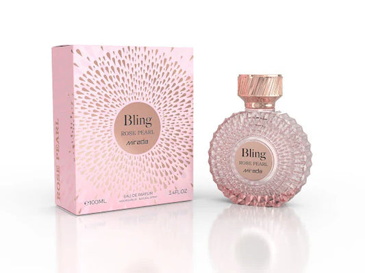 Perfume Bling Rose Pearl Pour Femme de 100 ml con notas de rosa búlgara, praliné, vainilla y pachulí